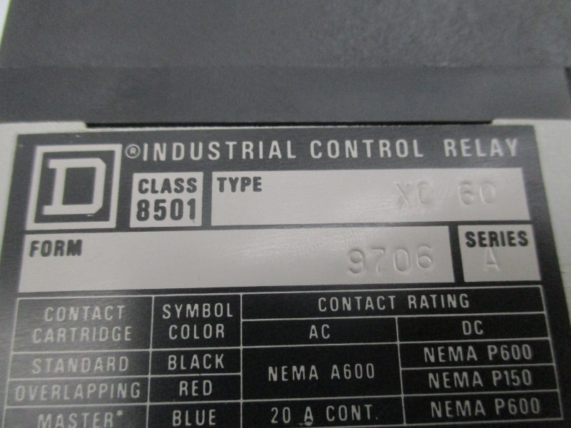 SQUARE D 8501-X060 SER. A 110/120V NSNP
