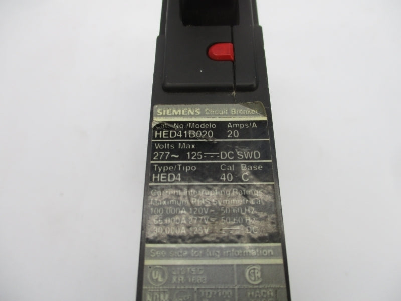 SIEMENS HED41B020 277V 20A (AS PICTURED) NSNP