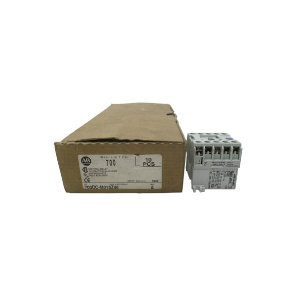 ALLEN BRADLEY 700DC-M310Z48 SER. A 48VDC (PKG OF 10) (BR/WH) NSMP