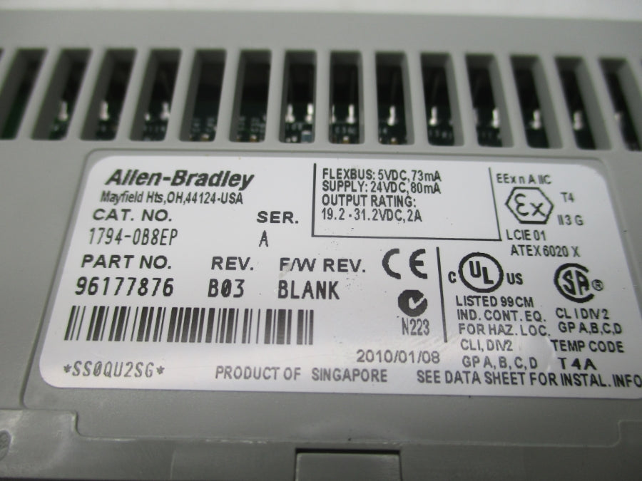 ALLEN BRADLEY 1794-OB8EP SER. A 24VDC REV. B03  NSNP