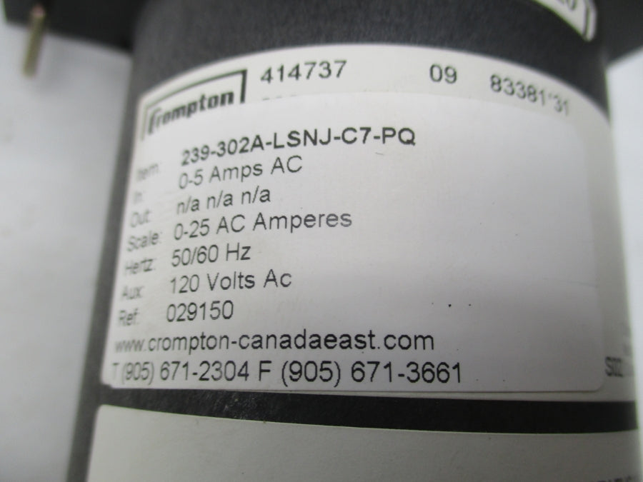 CROMPTON 239-302A-LSNJ-C7-PQ 120V 0-5A NSNP