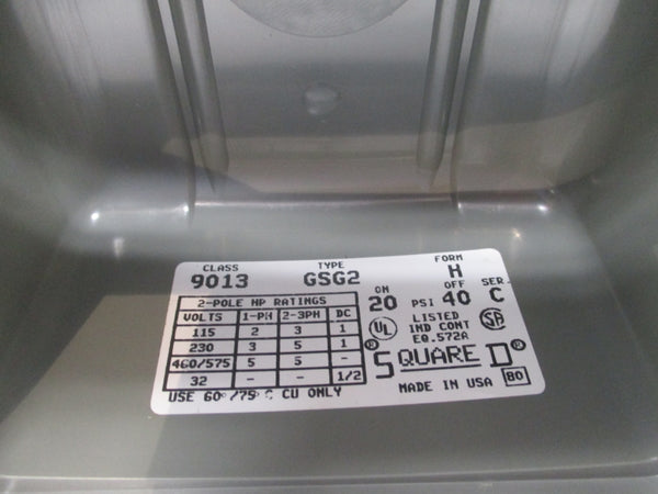 SQUARE D 9013GSG2 460/575V 20/40PSI NSNP