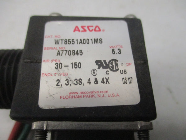 ASCO WT8551A001MS 30-150PSI UNMP