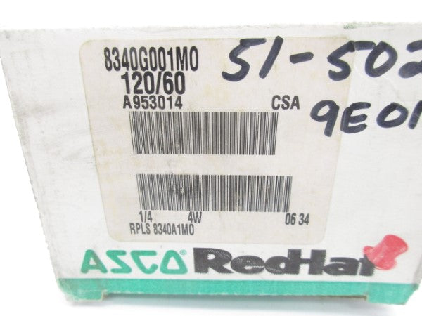 ASCO 8340G001MO 110/120V 150PSI 1/4" NSMP