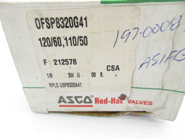 ASCO OFSP8320G41 110/120V 100PSI 1/8" NSMP