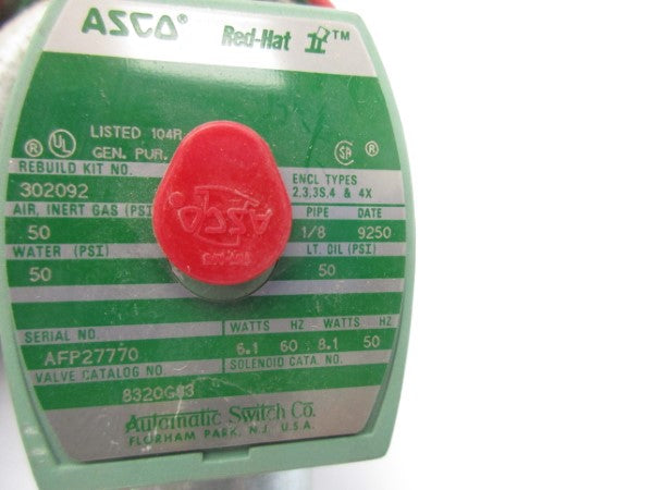 ASCO 8320G83 110/120V 50PSI 1/8" NSNP
