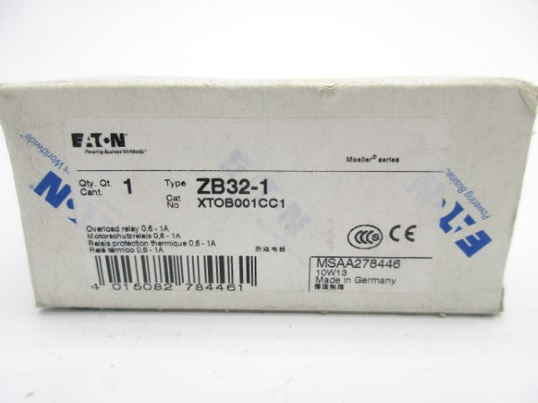 EATON XTOB001CC1 ZB32-1 600V 0.6-1A NSMP