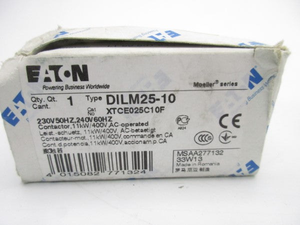 EATON XTCE025C10F DILM25-10 230/240V 45A NSMP