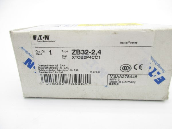 EATON XTOB2P4CC1 ZB32-2.4 6000V 1.6-2.4A NSMP