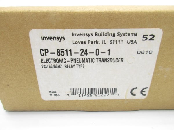 INVENSYS CP-8511-24-0-1 24V 0-30PSI NSMP
