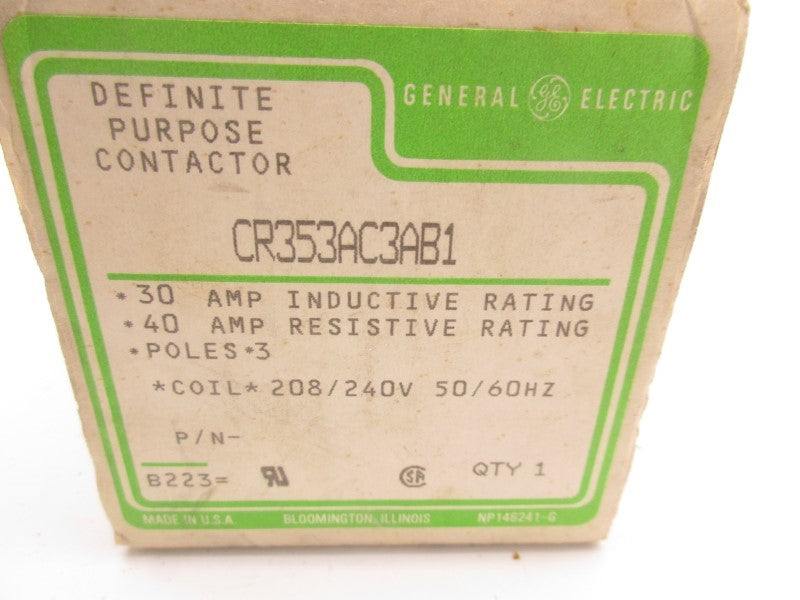 GENERAL ELECTRIC CR353AC3AB1 208/240V 40A NSMP
