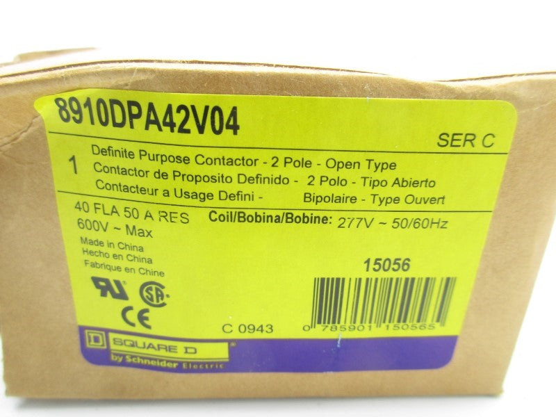 SQUARE D 8910DPA42V04 SER. C 277V 40A NSMP
