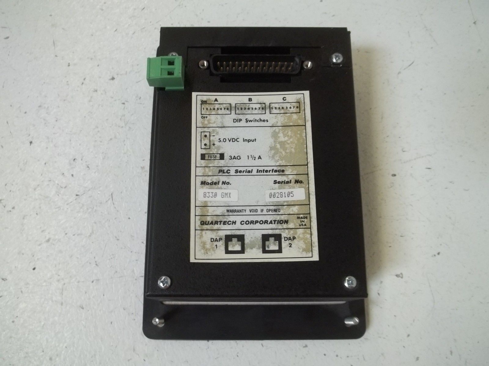QUARTECH 8330GMX ENTRY/DISPLAY STATION UNMP