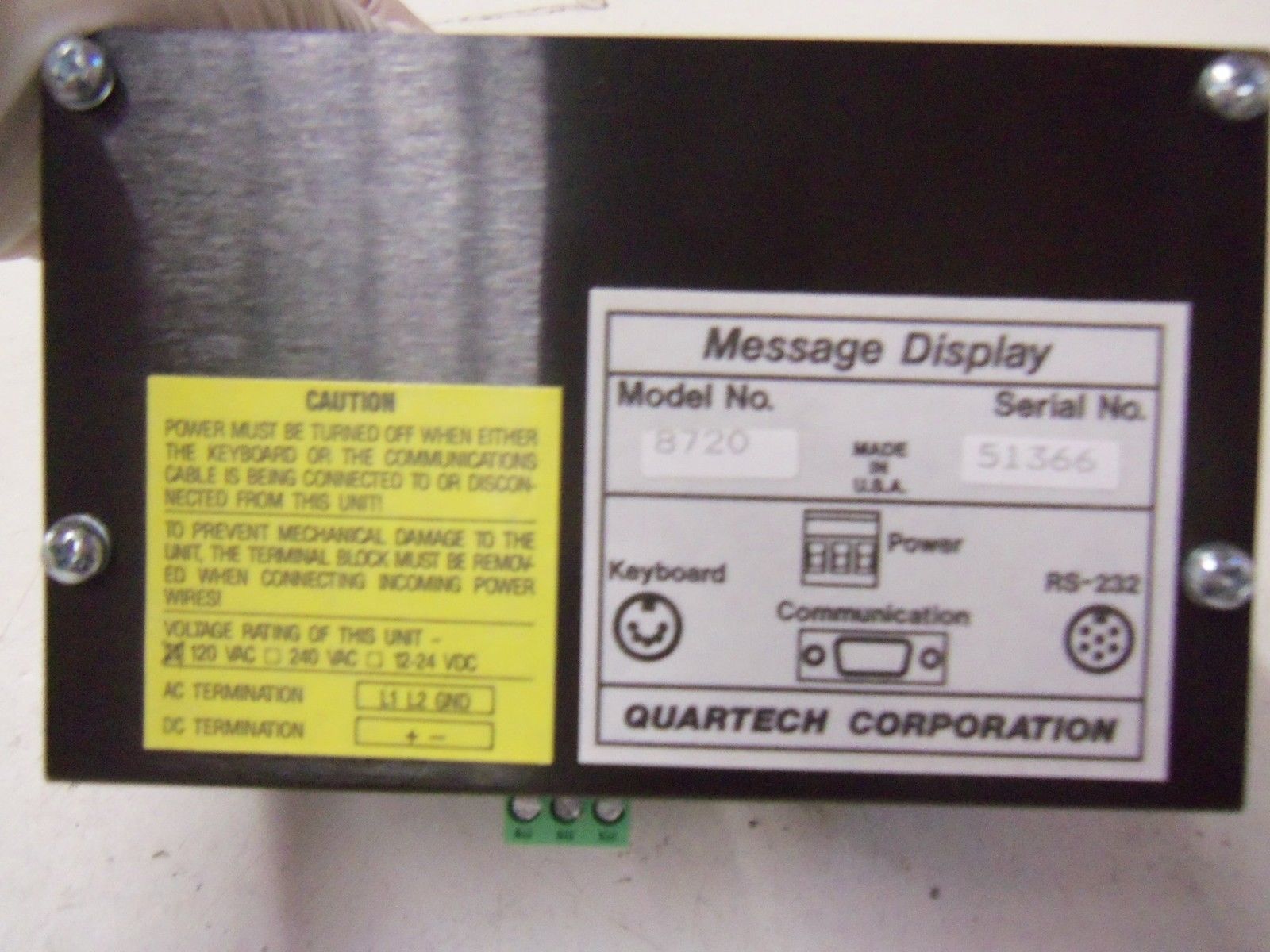 QUARTECH 8720 NSMP