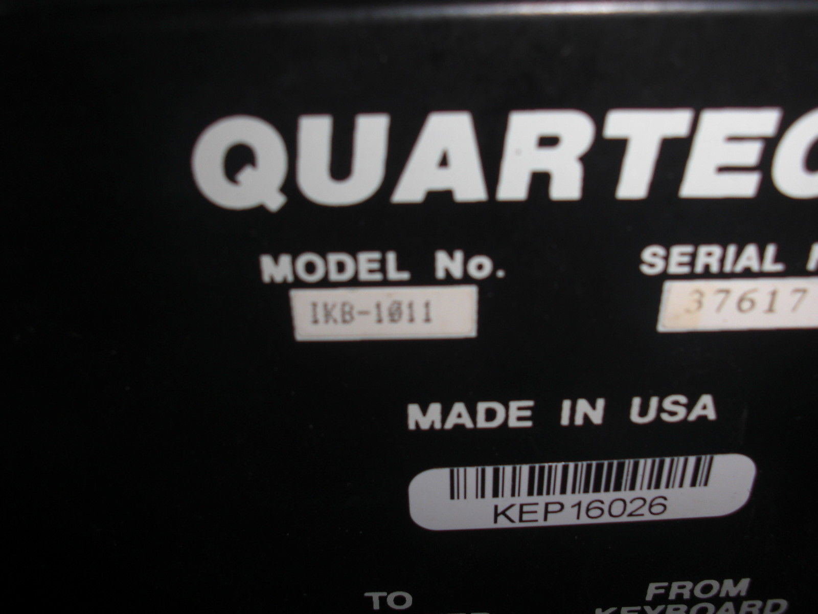 QUARTECH IKB-1011 PANEL INTERFACE (AS PICTURED) UNMP
