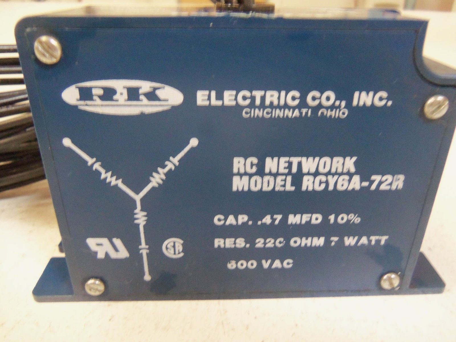 R-K ELECTRIC RC NETWORK RCY6A-72R UNMP