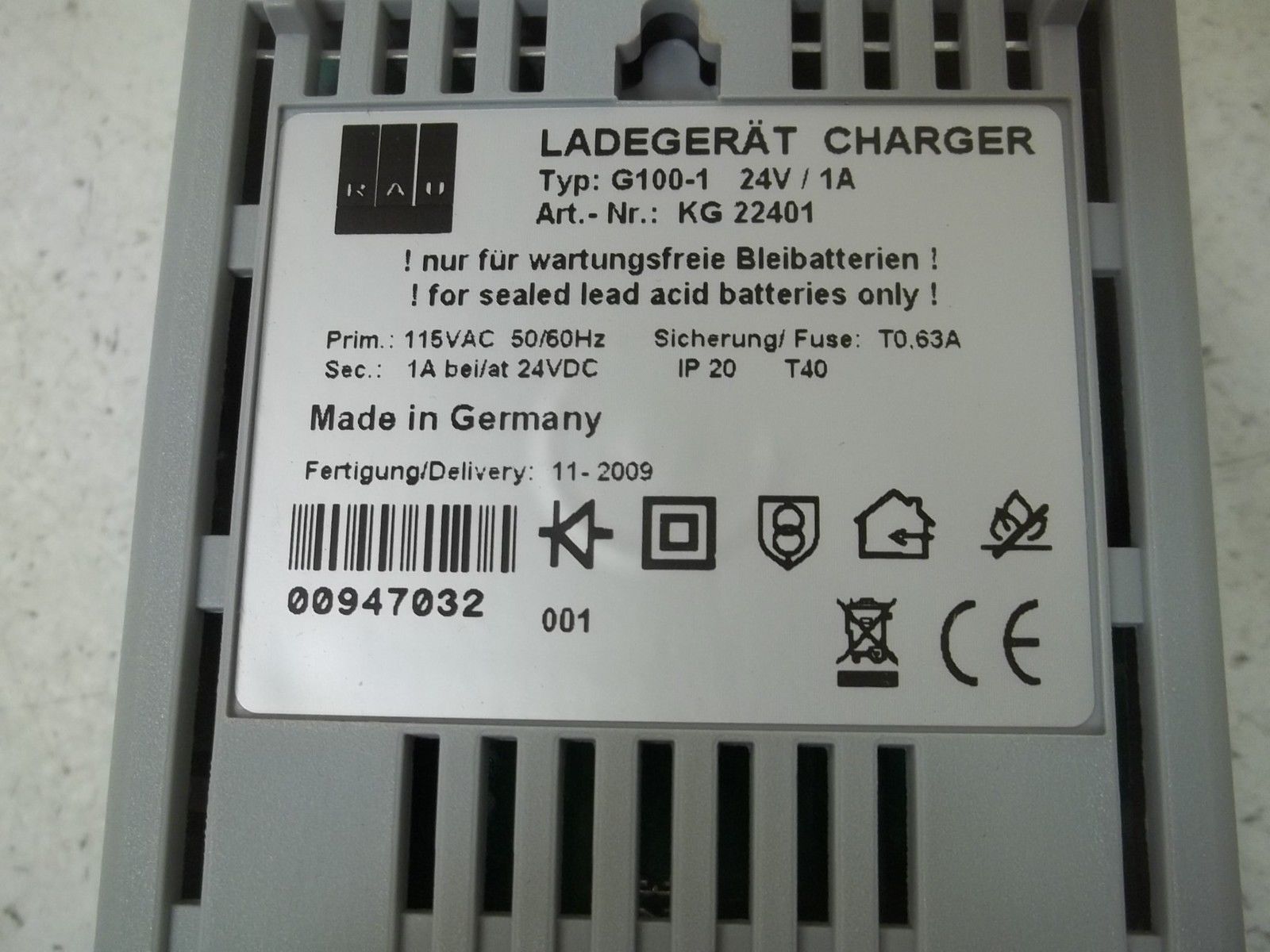 RAO KG22401 CHARGER NSMP