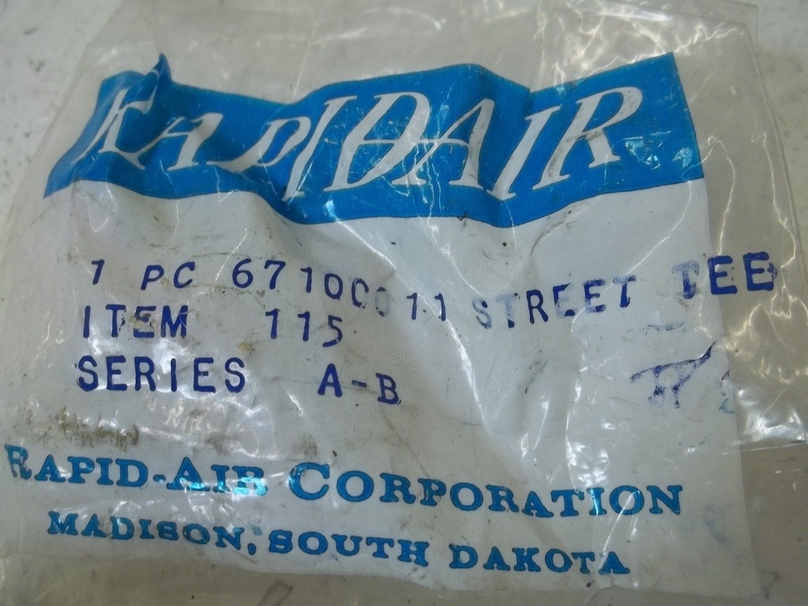 RAPIDAIR 6710011 STREET TEE NSMP