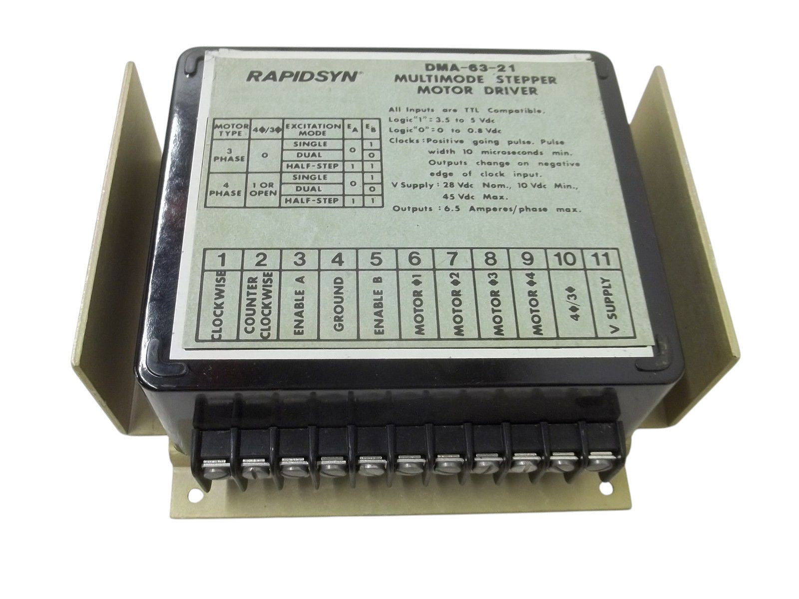 RAPIDSYN DMA-63-21 MULTIMODE STEPPER MOTOR DRIVE UNMP