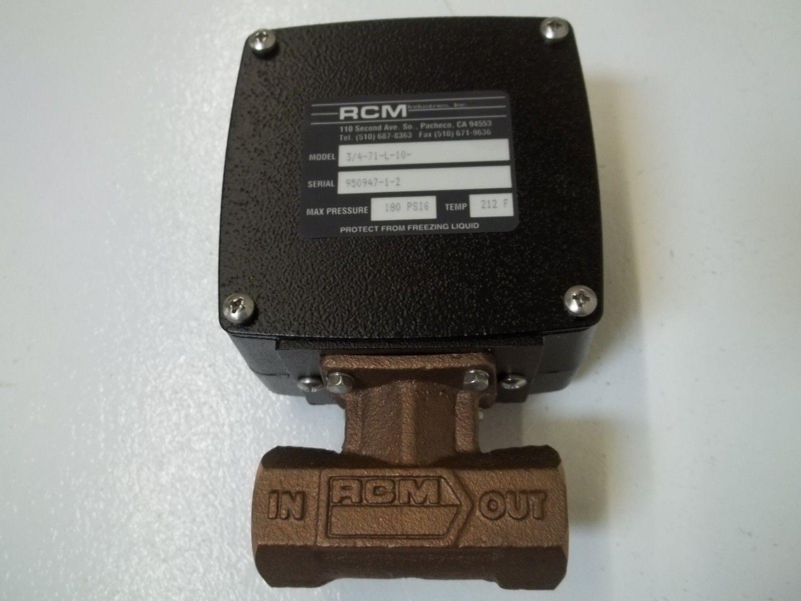 RCM INDUSTRIES 3/4-71-L-10 GAUGE 0-10 NSMP