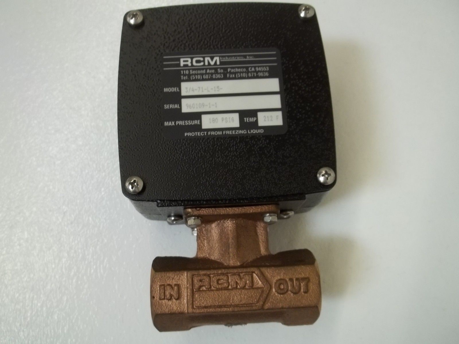 RCM INDUSTRIES 3/4-71-L-15 FLOW GAUGE 0-15 NSNP