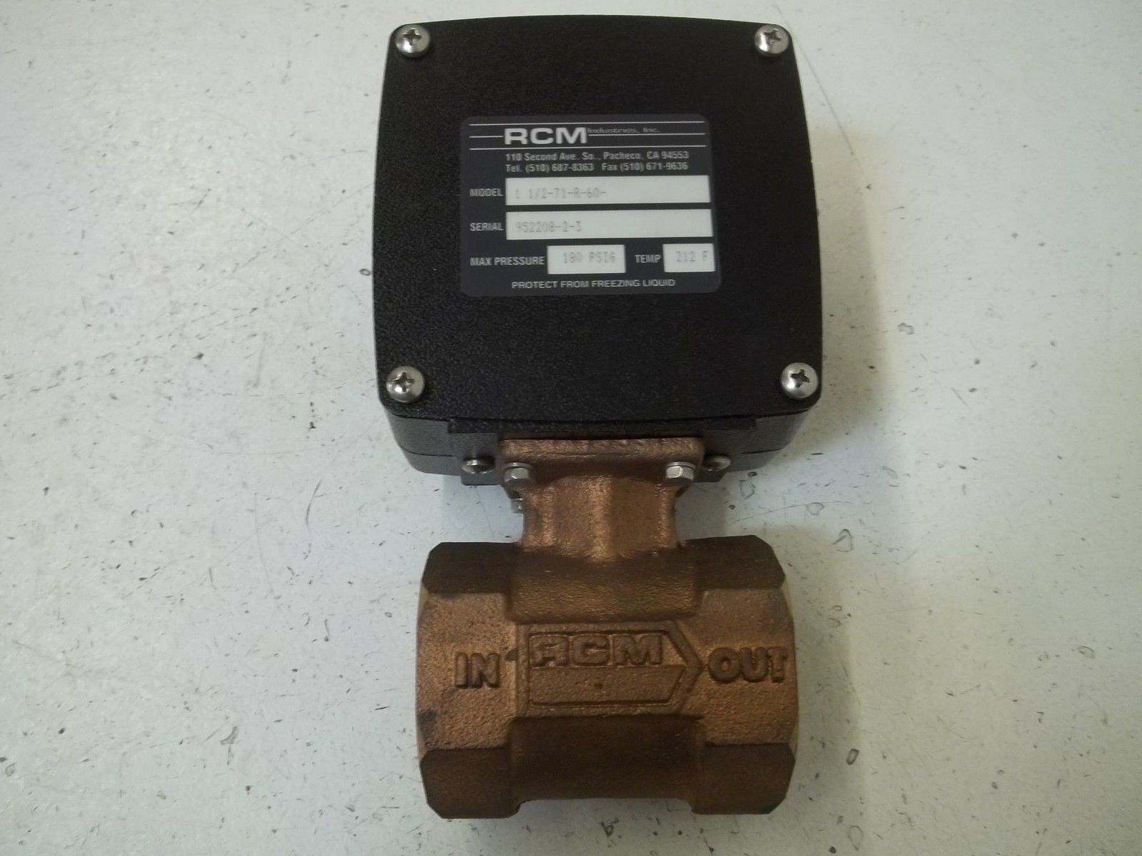 RCM INDUSTRIES, INC. 1 1/2-71-R-60 GAUGE 5-60 NSMP