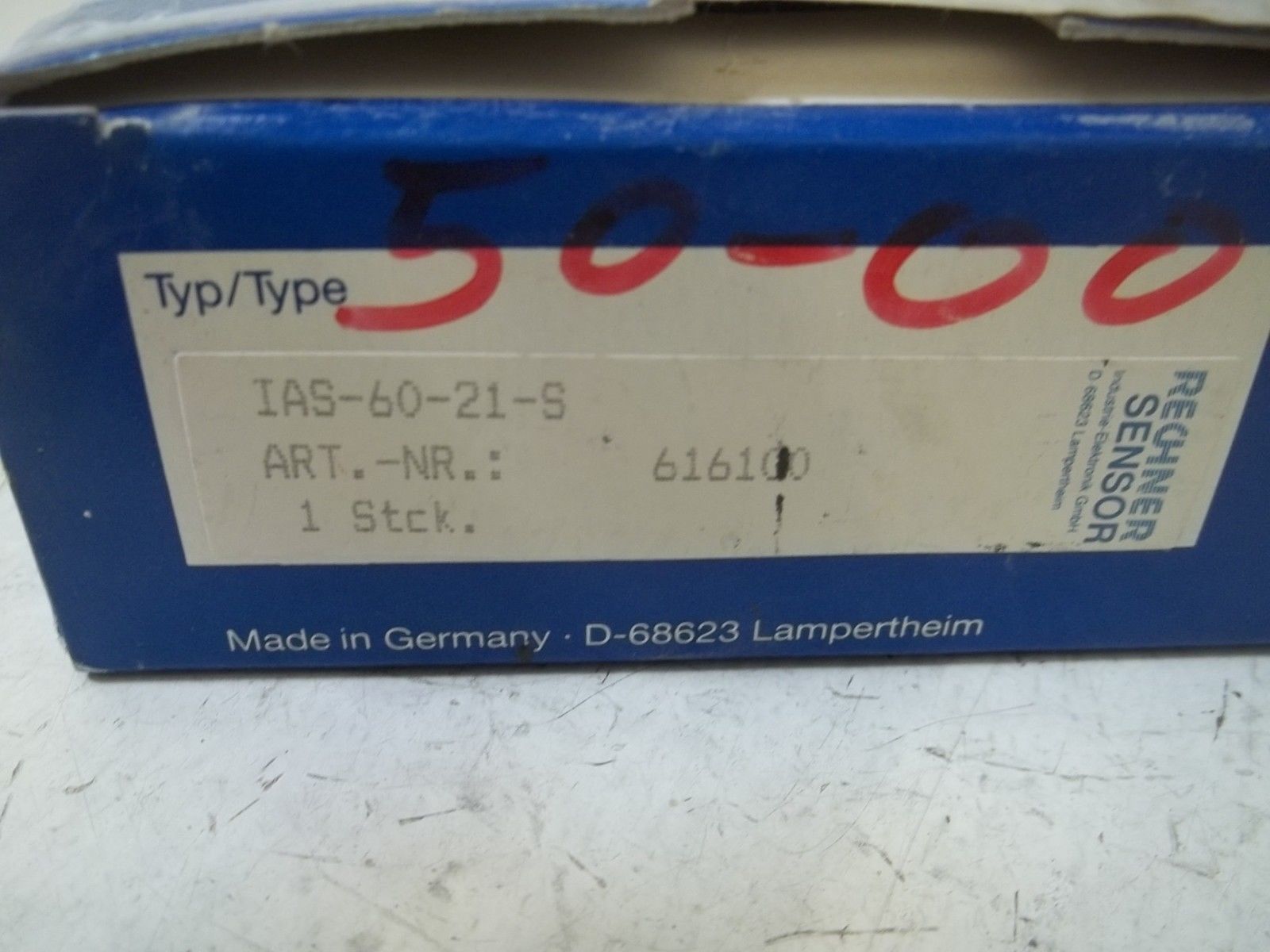 RECHNER SENSOR IAS-60-21-S PROXIMITY SENSOR UNMP