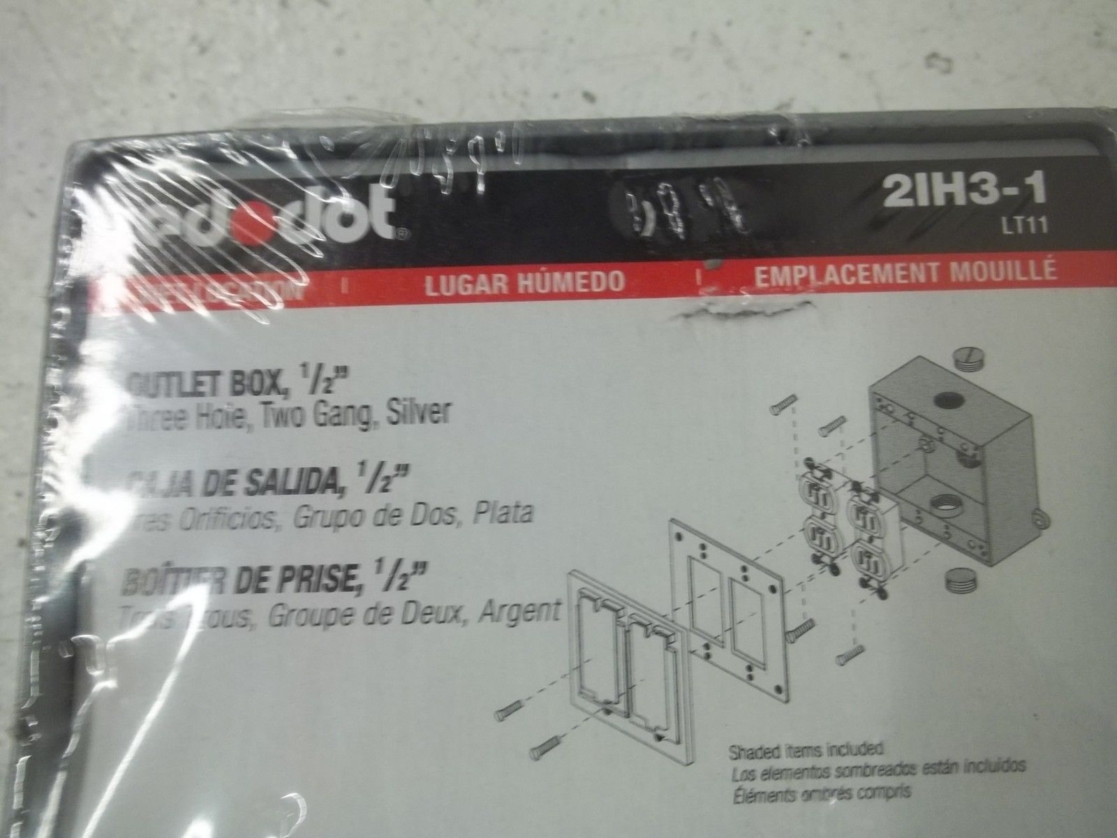 RED DOT 2IH3-1 1/2" OUTLET BOX NSMP
