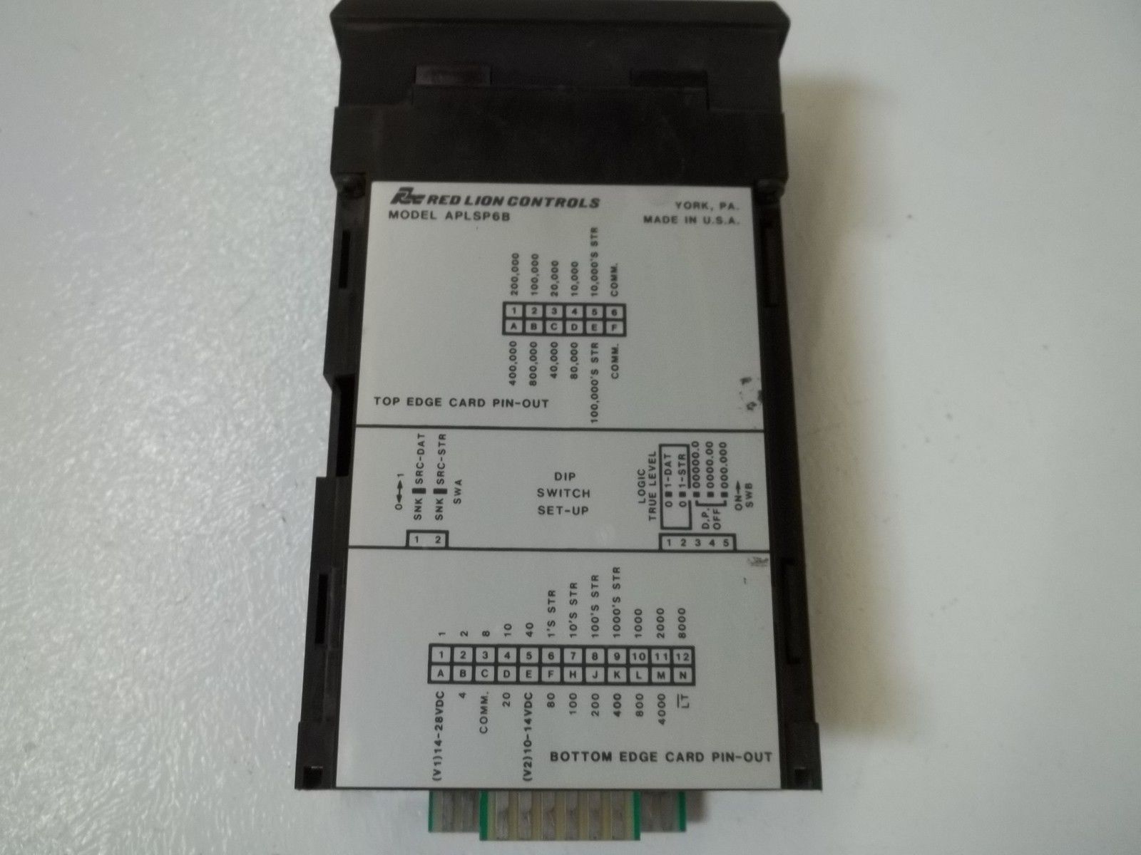 RED LION CONTROLS APLSP6B0 6-DIGIT APOLLO SLAVE DISPLAY UNMP