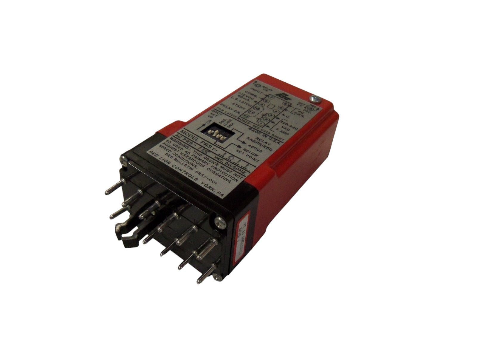 RED LION CONTROLS PRS11011 PLUG-IN SPEED SWITCH RELAY UNMP
