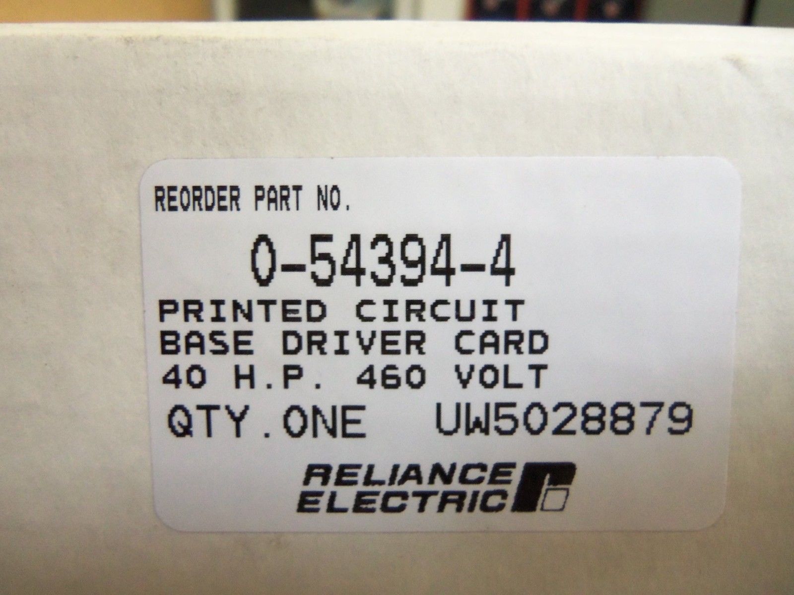 RELIANCE 0-54394-4 PC BOARD DRIVER CARD REMAN