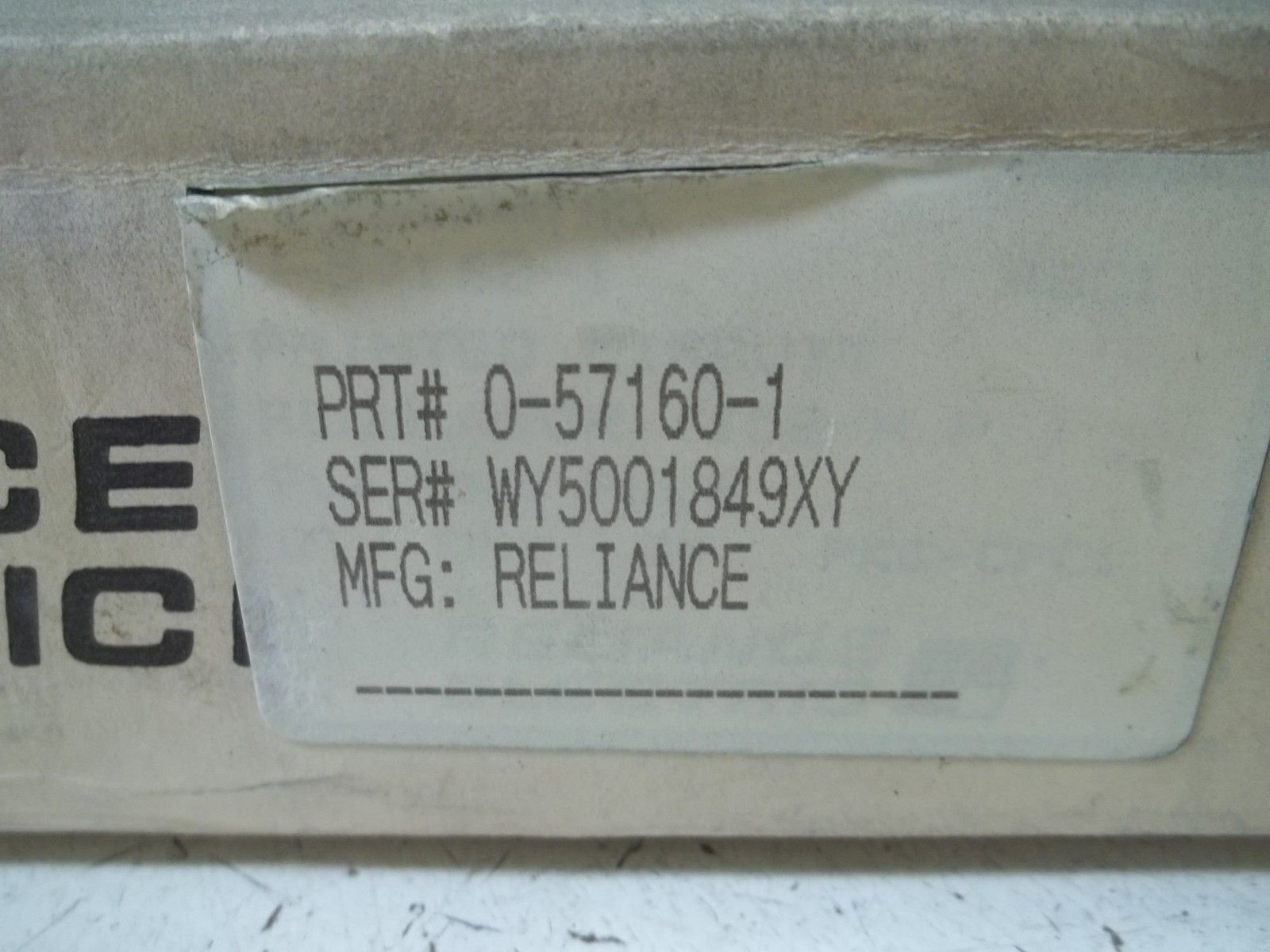 RELIANCE ELECTRIC 57160-1 REGULATOR BOARD *USED*