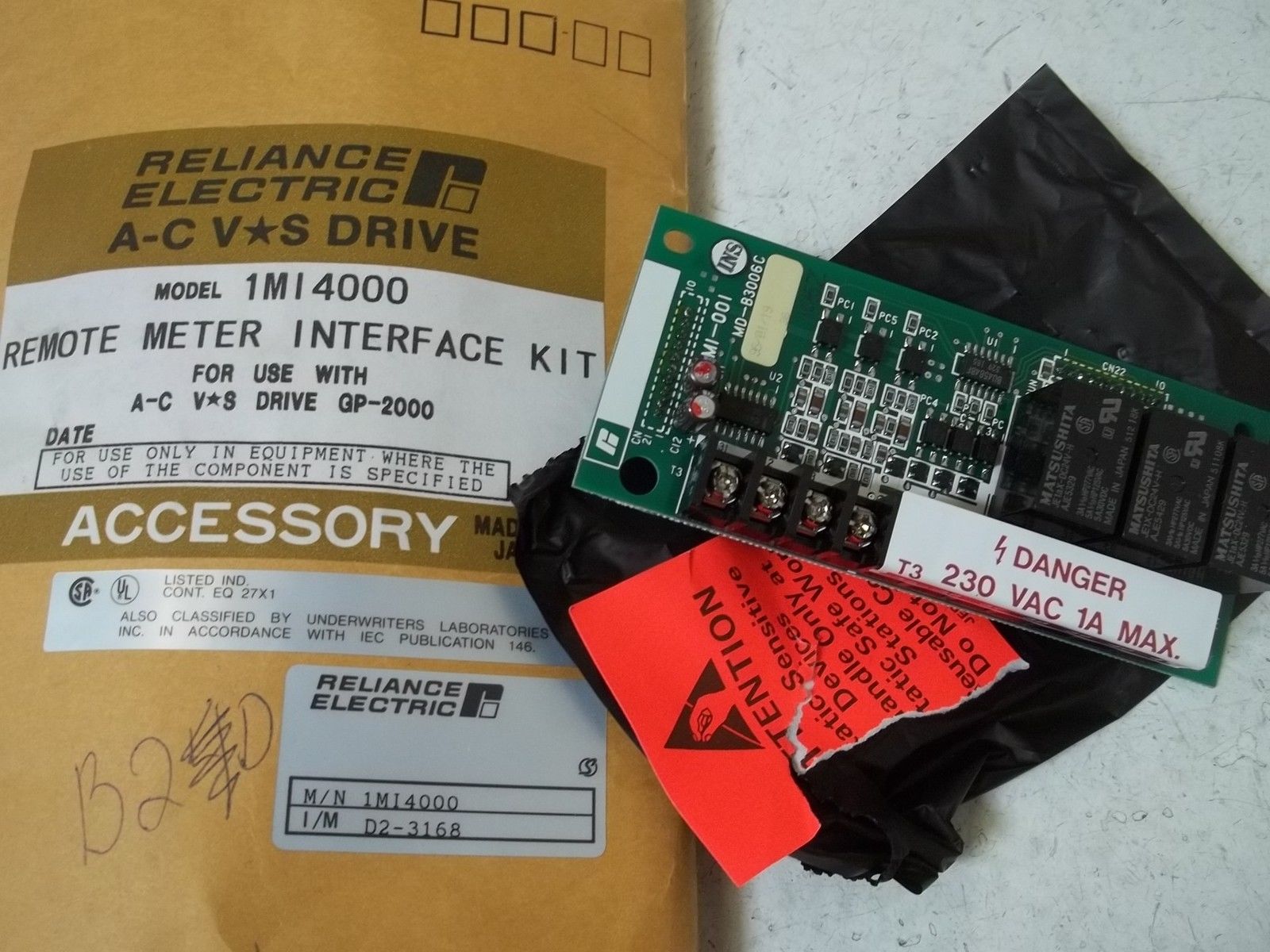 RELIANCE ELECTRIC 1MI4000 REMOTE METER INTERFACE KIT UNMP
