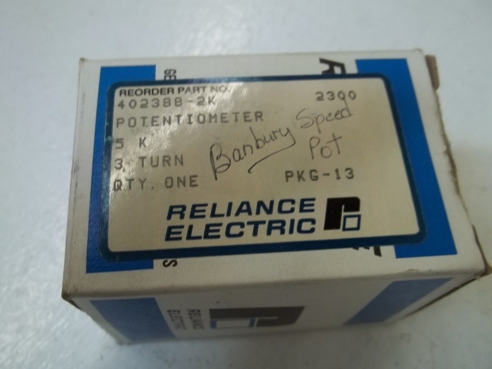 RELIANCE ELECTRIC 402388-2K POTENTIOMETER NSMP