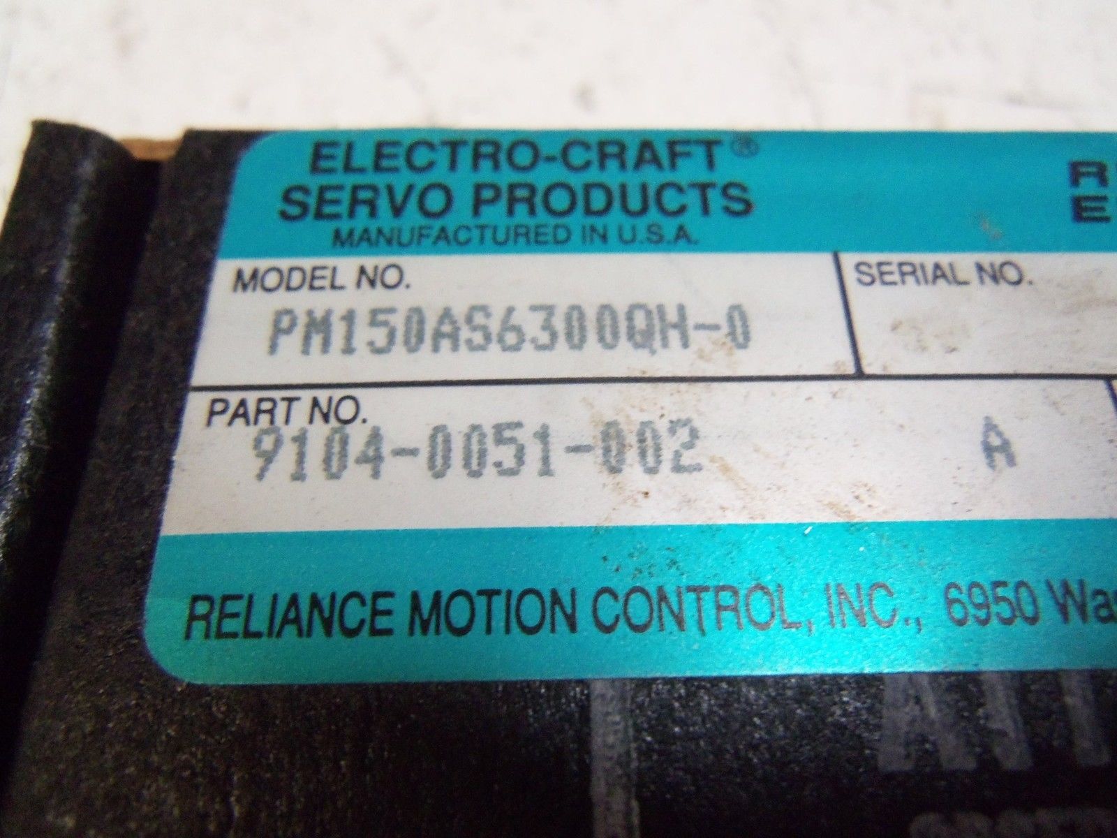 RELIANCE ELECTRIC 9104-0051-002 PERSONALITY MODULE UNMP