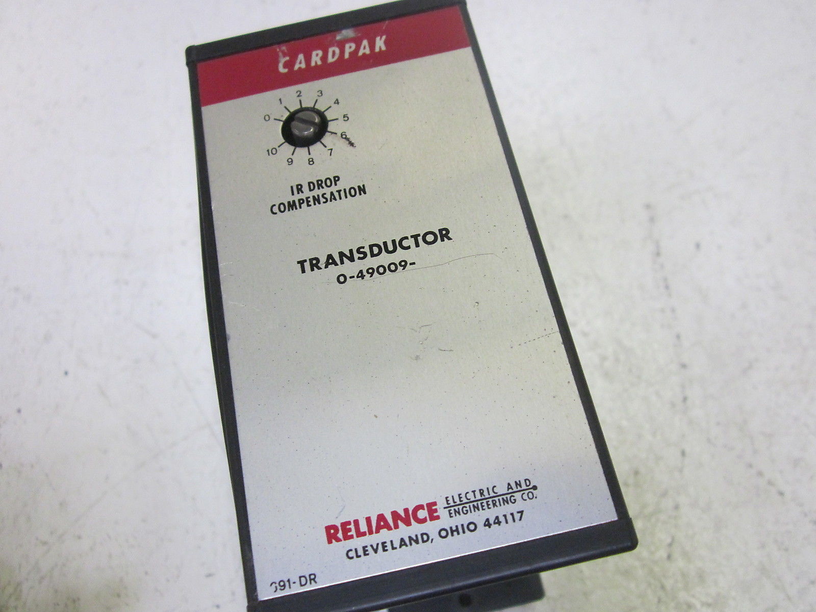 RELIANCE ELECTRIC AND ENGINEERING CO. 0-49009- TRANSDUCTOR CARDPAK UNMP