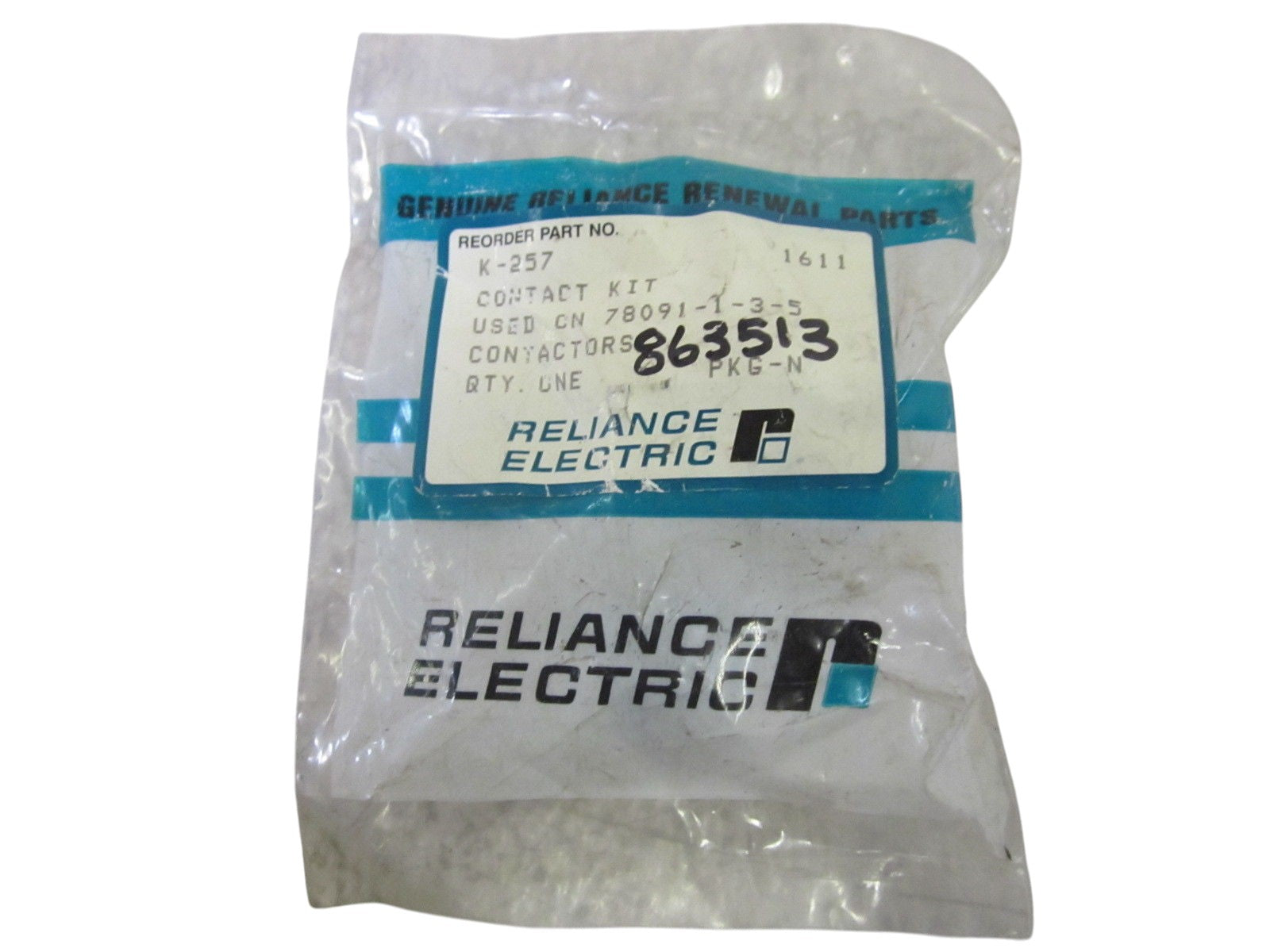 RELIANCE ELECTRIC K-257 CONTACTOR  KIT NSMP