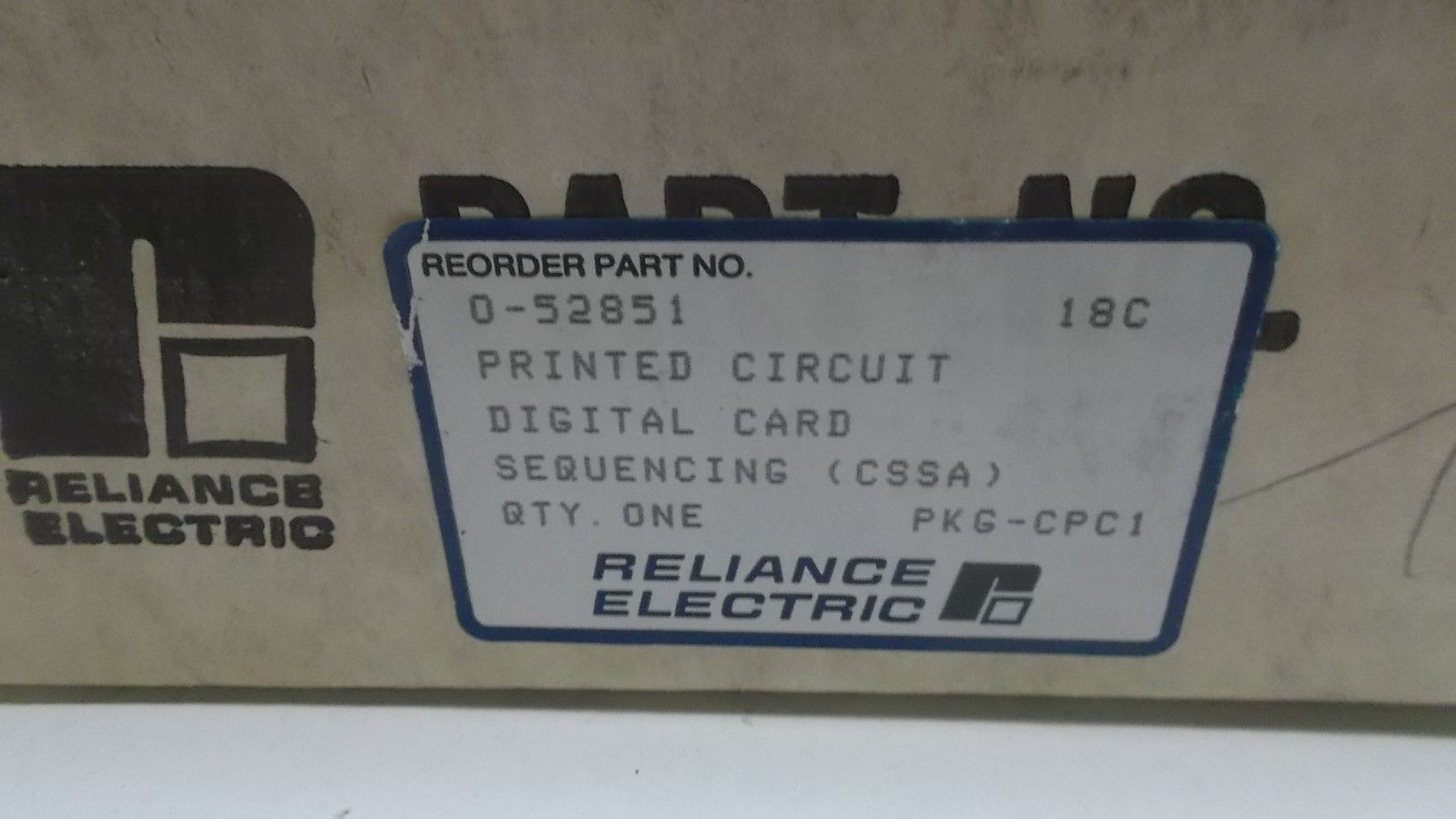 RELIANCE CIRCUIT CARD 0-52851 NSMP