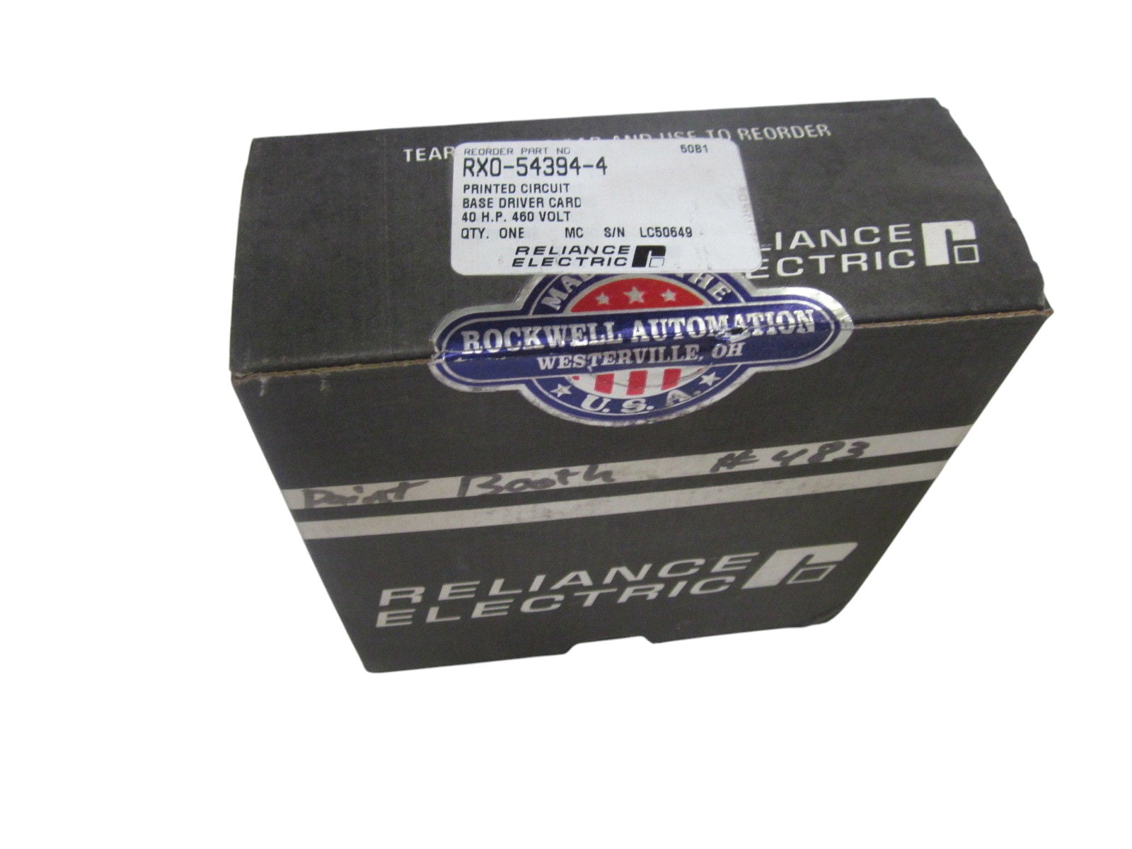 RE MANUFACTURED RELIANCE ELECTRIC RX0-54394-4 BASE DRIVER CARD UNMP
