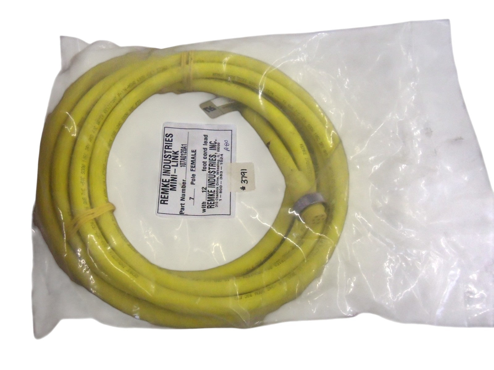 REMKE INDUSTRIES MINI-LINK 107A0120A1 7P FEMALE CORDSET 12' NSMP
