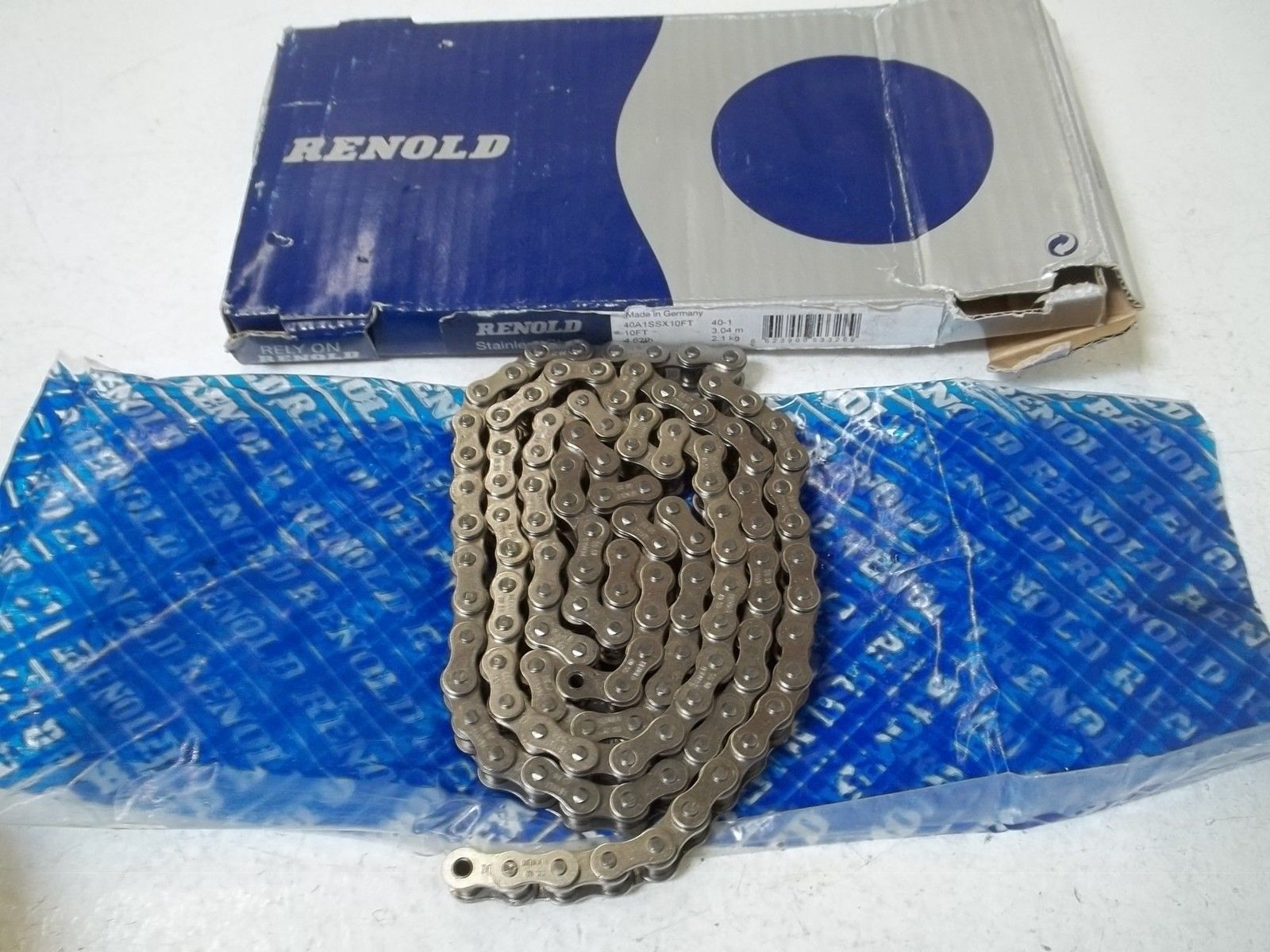 RENOLD SYNERGY 40A1SSX10FT RIVETED CHAIN STAINLESS STEEL 10FT NSMP