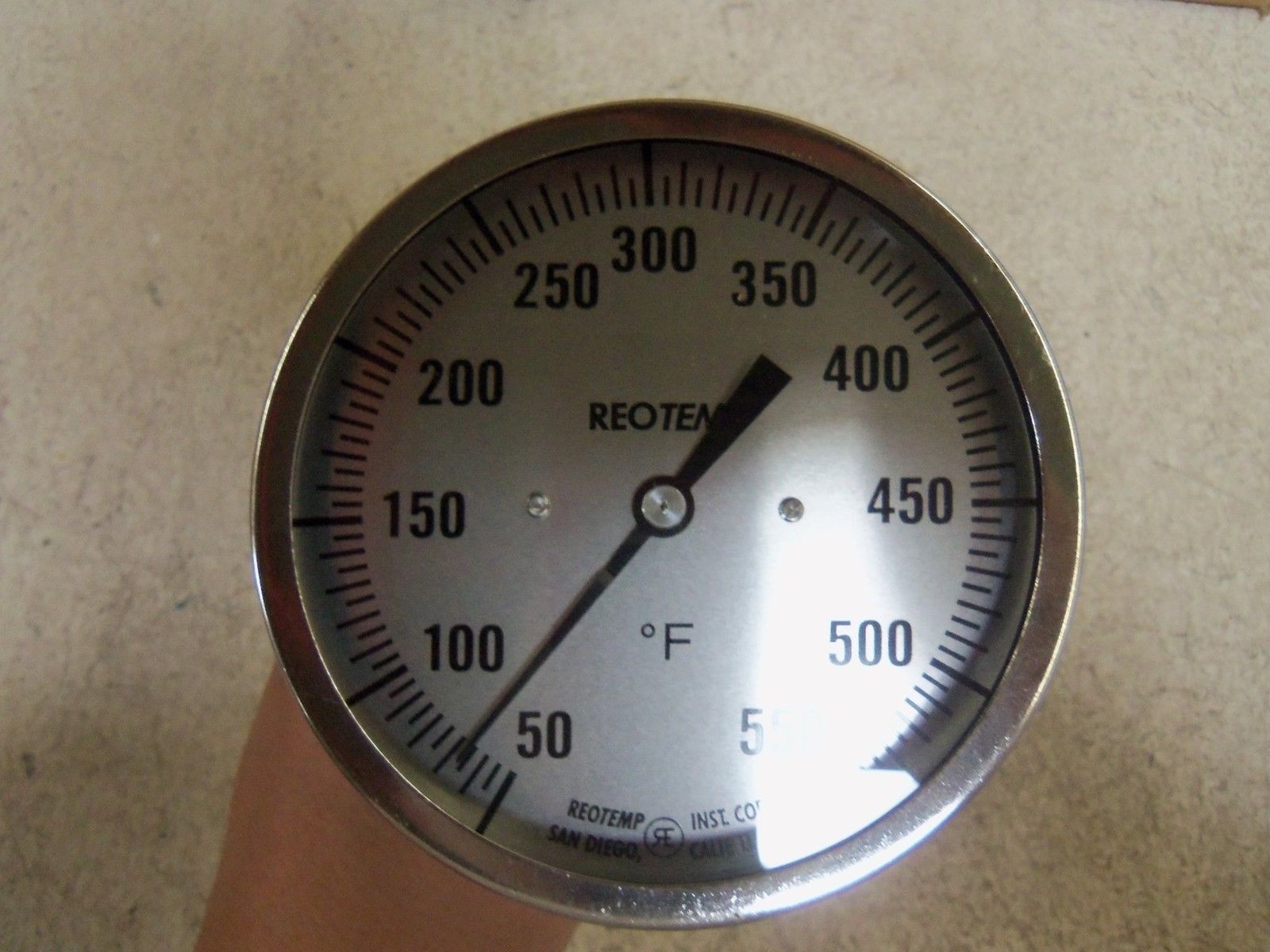 REOTEMP JJ/06/01/F69 50 TO 550 F BIMETAL THERMOMETER NSMP