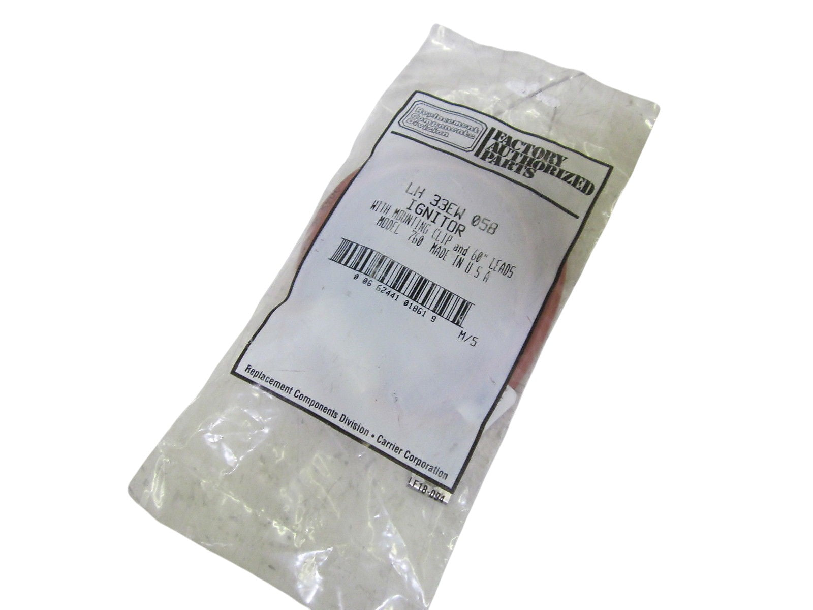 REPLACEMENT COMPONENTS DIVISION LH 33EW 058 IGNITOR NSMP