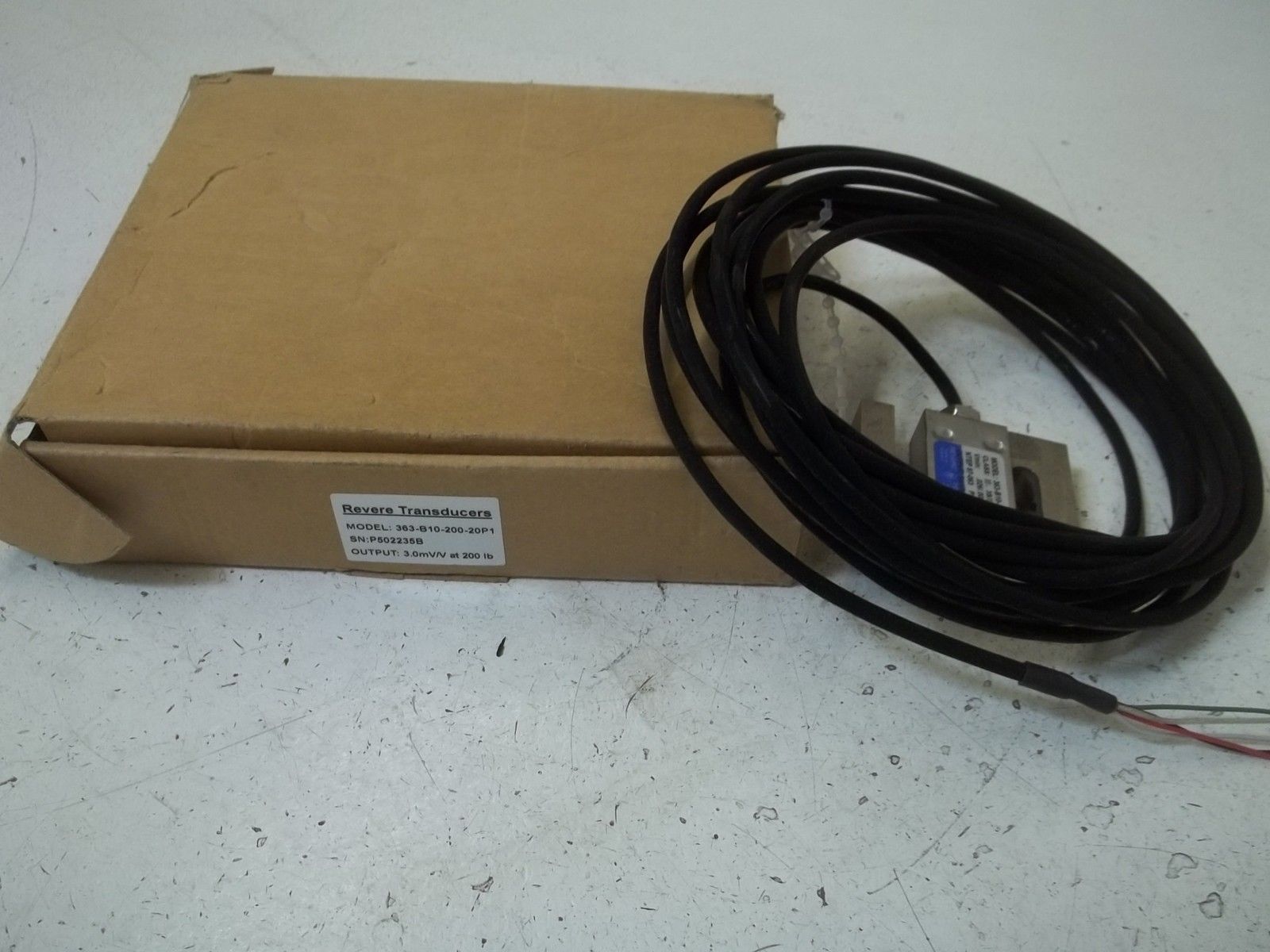 REVERE TRANSDUCERS 363-B10-200-20P1 LOAD CELL 200lbs NSMP