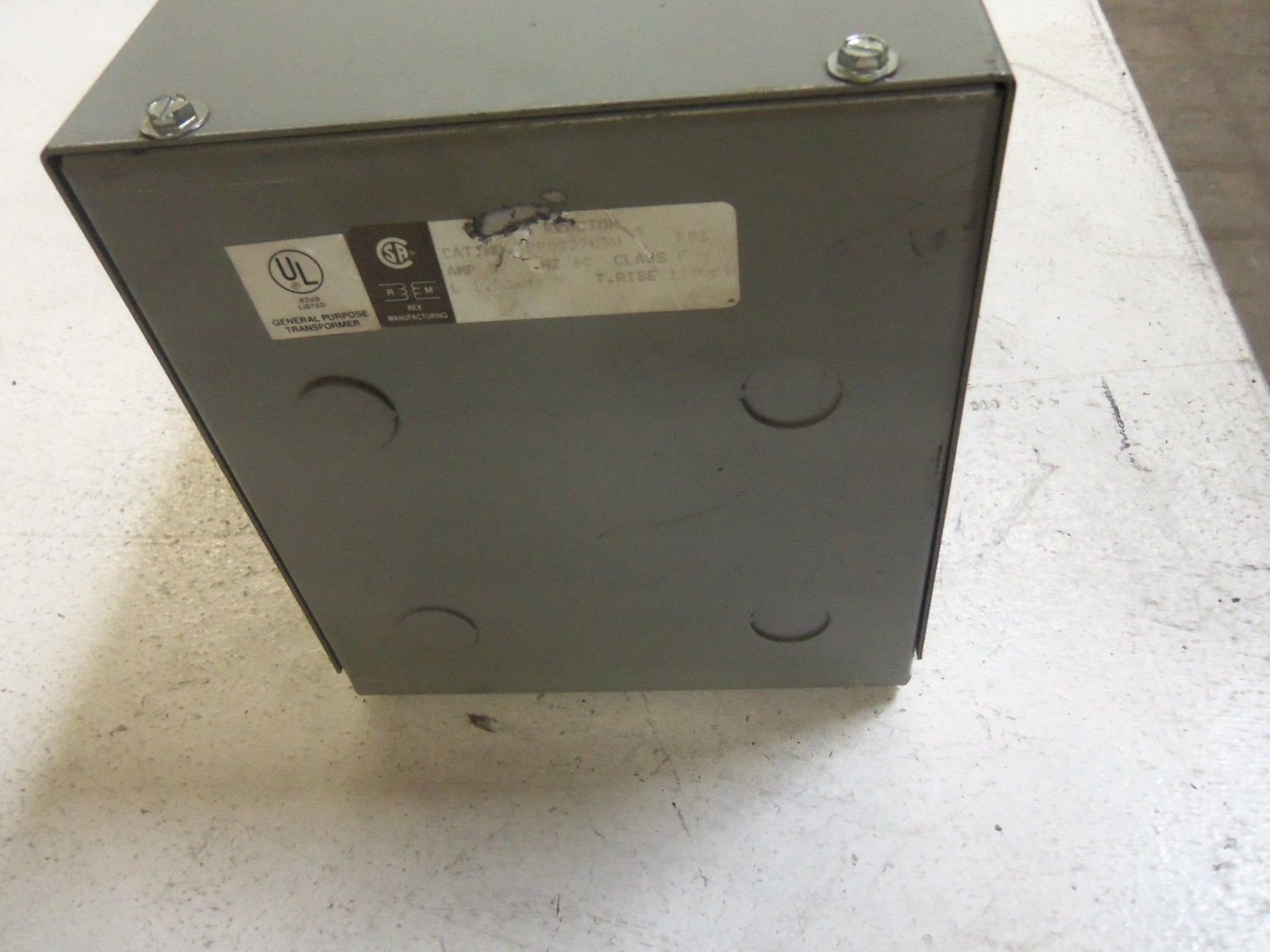REX MANUFACTURING 3PR0027C5H TRANSFORMER UNMP