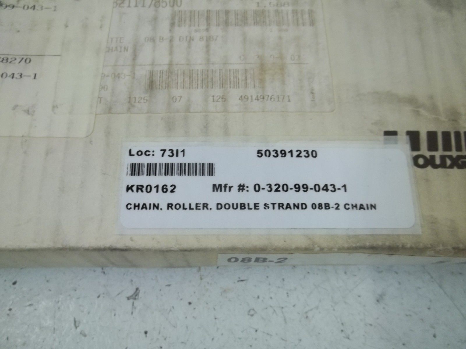 REXROTH 08B-2 CHAIN, ROLLER, DOUBLE STAND (UNOPENED) NSMP