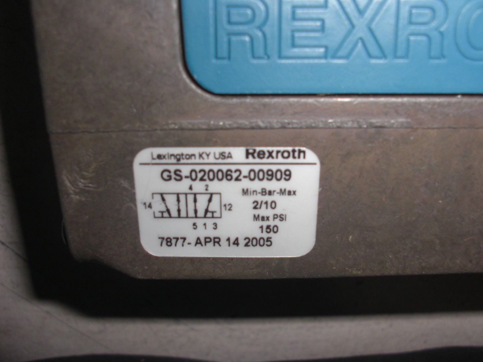 REXROTH GS-020062-00909 PNEUMATIC VALVE CERAM NSNP IN THE BOX