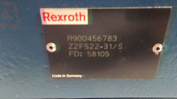 REXROTH HYDRAULIC VALVE R900456783  *USED*
