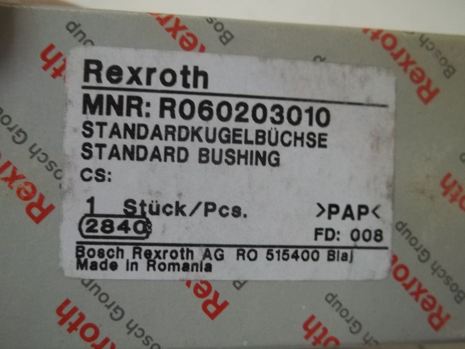 REXROTH R060203010 STANDARD BUSHING NSMP