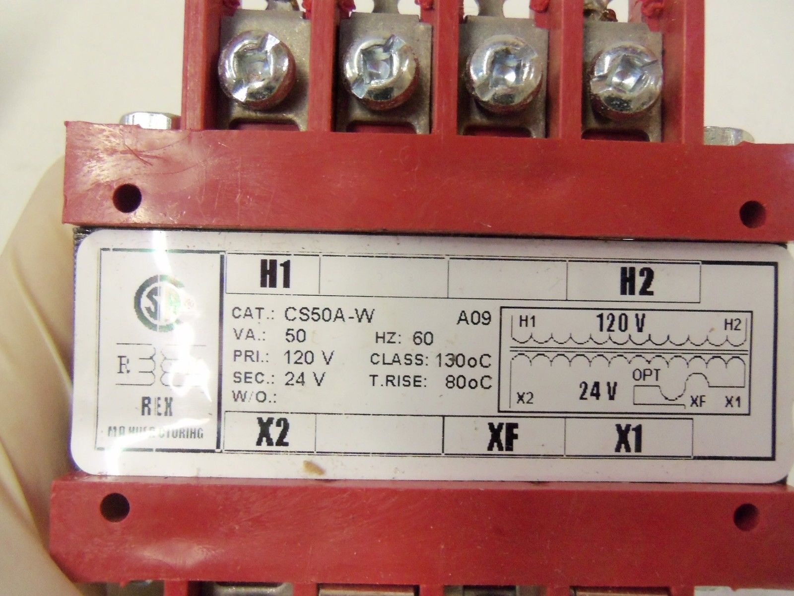 REX TRANSFORMER CONTROL CS50A-W *NEW IN BOX*